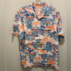 Tommy Bahama Coconut Point Sunset Sail Camp Shirt Island Zone Men Size M EUC